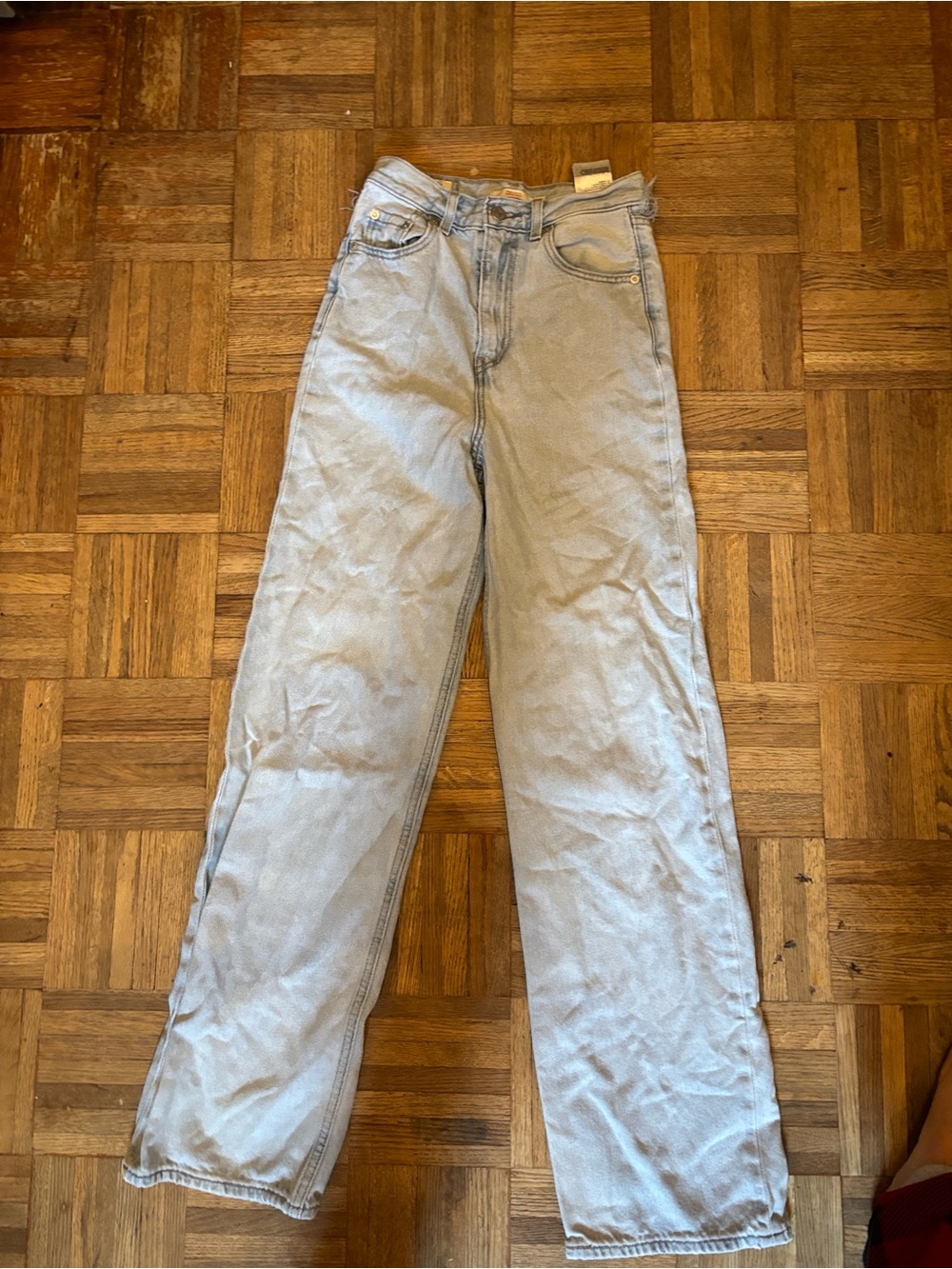 Levi's Light Blue High-Rise Straight Leg Jeans